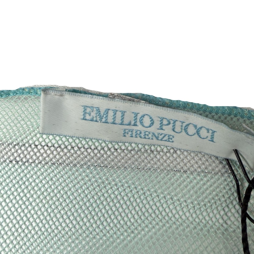Emilio Pucci Vintage Blue Geometric Printed Mesh Coverup Mini Dress - Picture 5 of 13